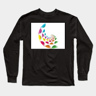 Circle background with absract shapes Long Sleeve T-Shirt